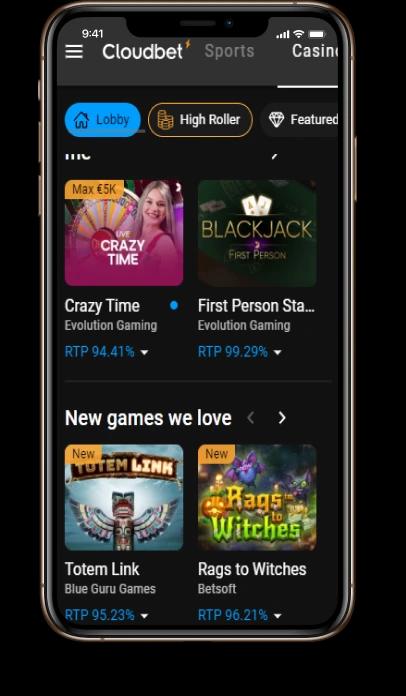 CloudBet Casino mobile